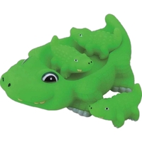 Rubber alligator family toy