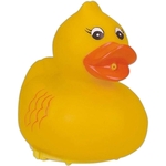 Squirting rubber duck toy