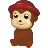 Squeaking rubber monkey toy