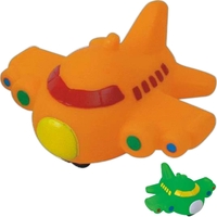 Rubber vehicle shaped squeaking toy, balanced for floating.... from ASI 31977...