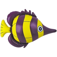 Inflatable purple fish with yellow markings, 18" deflated.... from ASI 31977...