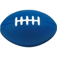 Blue football shape stress reliever with white markings.... from ASI 31977...