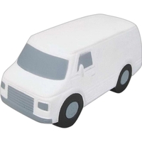 White delivery van shaped stress reliever with black and gray markings.......