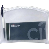 Roomy clear vinyl arch-top accessory bag with zipper closure.... from ASI...