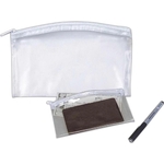 Clear vinyl arch-top bag