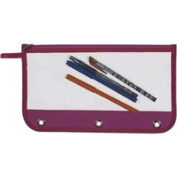 Clear 3-ring PVC and 70 denier nylon binder pencil case, to... from ASI 31977...