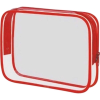 Clear vinyl travel accessory bag with colored trim piping.... from ASI 31977...