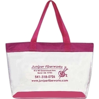 Clear vinyl and nylon beach tote bag.... from ASI 31977 Adline Industries Inc