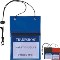 Basic trade show badge holder in 70 denier nylon with zipper... from ASI...