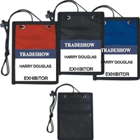Double zip trade show badge holder in 420 denier nylon.... from ASI 31977...