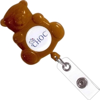 Teddy Bear shape retractable badge holder with swivel bulldog clip.... from...