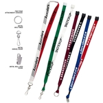 1" Two Tone Silk Screen Lanyard