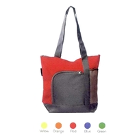 Durable 600 Denier polyester canvas tote bag, 16.5" x 14.5" with... from ASI...