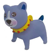 Rubber dog squeaking toy