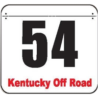 Mountain bike number with rounded corners and 3.75" numerals.... from ASI...