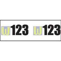 Vinyl luggage tag with black numerals, self adhesive.... from ASI 37235 The...