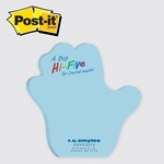 Post It - Die cut note. Hand. Large (25 sheets / 1 color).