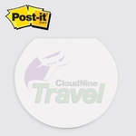 Circle with flat edge Shaped Post It Notes