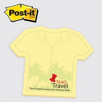 Post It - Die cut note. Shirt (scrub) hawaiin sticky... from ASI 91240...