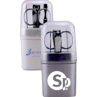 4-piece manicure set that includes nail clippers, scissors, file and...