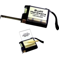Deluxe tape measure with sliding lock button, notepad, level, pen and... from...