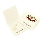 Two Gold-plated fishing hooks in matchbook