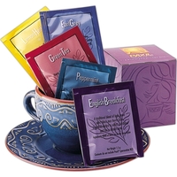 Custom printed individual tea bags packaged in a custom printed display......