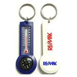 Compass and thermometer keychain