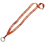 1/2" Polyester Lanyard w/ Metal Crimp & Split-Ring