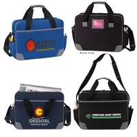 Polyester briefcase with padded compartment that holds up to a 15"... from...