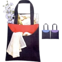 Stylish shopping mid size tote bag with 3 accent colors and... from ASI 34800...