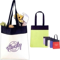 Two tone poly tote bag with vinyl backing... from ASI 34800 Alstar Creations...