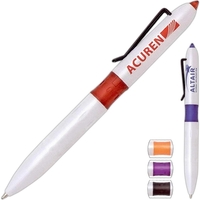 Twist action ballpoint pen with translucent colored band... from ASI 34800...