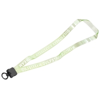 1/2" Transparent vinyl lanyard with plastic clamshell and O-ring....
