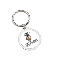Silvertone oval or round key tag with digital emblem and epoxy... from ASI...