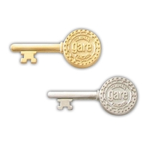 Economical brass lapel pin, sandblasted background.... from ASI 69240...