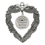 Heart Wreath with Silk Screen Dangle Ornament