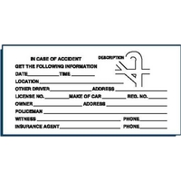 Accident Form - Pull-out style license or card holder, 2 1/2"... from ASI...