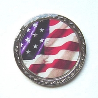 Ball marker wavy American flag design
