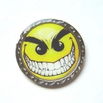 1" SILVER DIE Ball marker DIGITALLY PRINTED