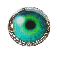 Ball marker with colorful swirl design