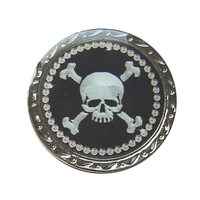 Golf clip ball marker with skull and cross bone design, and... from ASI 57853...