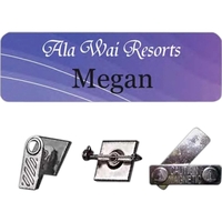 Slim Name Badge 4.06" x 1.31" 30-mil PermaBadge... from ASI 47204...