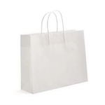 ECO White Kraft Eurostyle Shopping Bag (16" x 6" x 13")