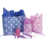 White Dot Soft Loop Handle Bag (16" x 6" x 12")