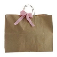 Natural Kraft serrated edge shopping bag, 16" x 6" x 13".... from ASI 92480...
