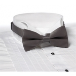 Dark Gray Banded Bow Tie