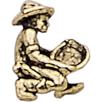 Gold Panner Lapel Pin