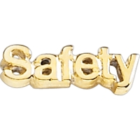 Safety (word shape) lapel pin with military clutch, up to 5/8".... from ASI...