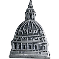 Capitol Dome lapel pin with military clutch, up to 3/4".... from ASI 68760...